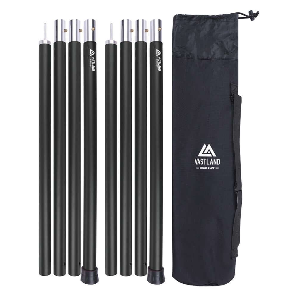 タープポール アルミ製 280cm 2本組 ブラック