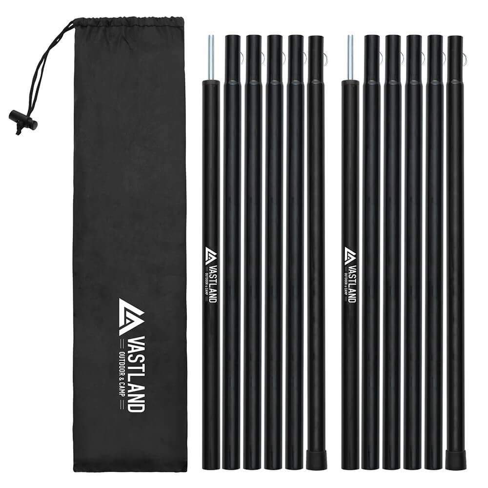 スチールテントポール 2本セット ブラック