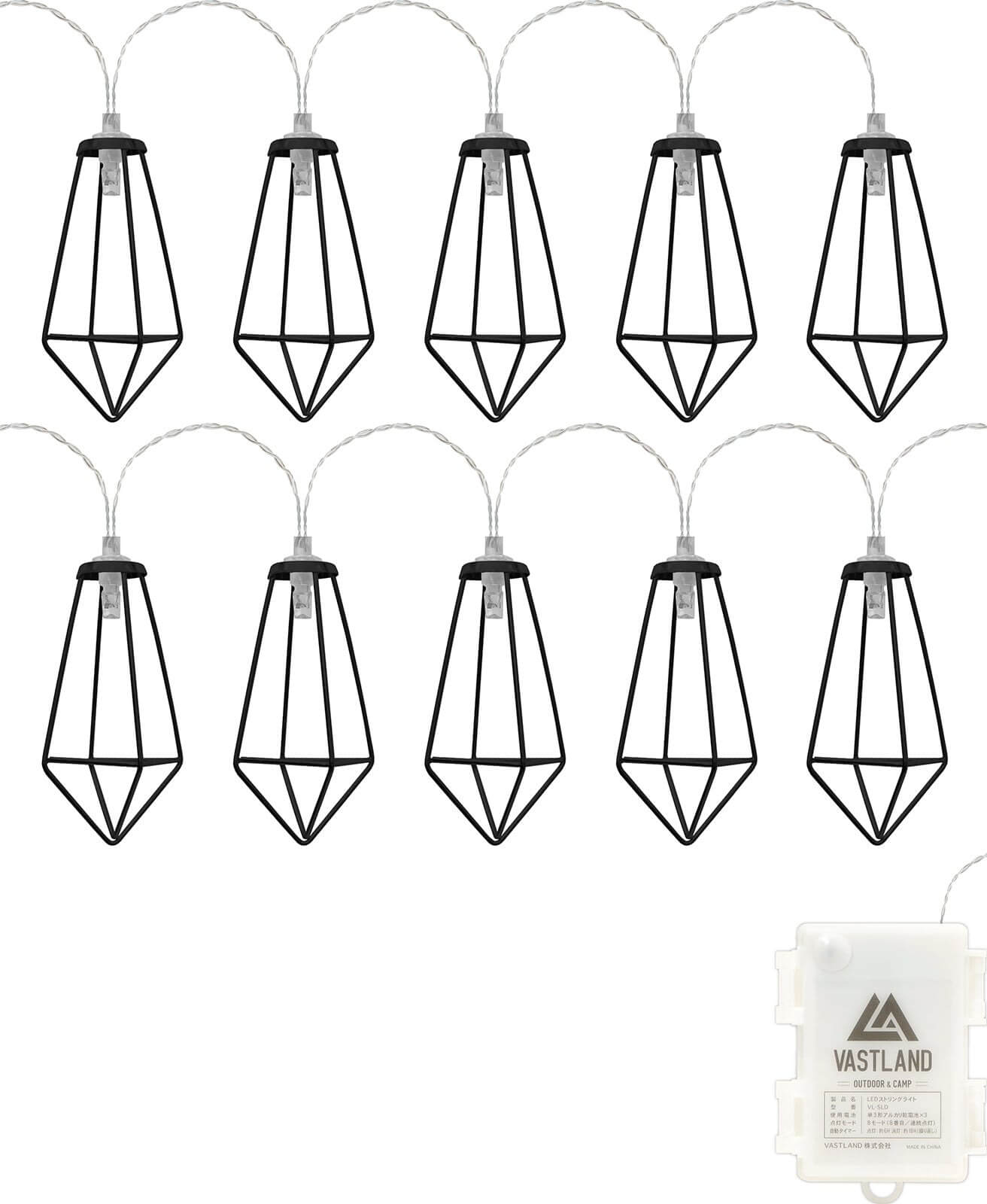 LEDストリングライト ブラック